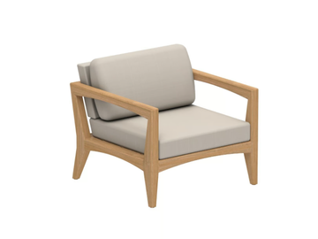 ZENHIT LOUNGE - Upholstered fabric garden armchair with armrests by Royal Botania - view 2